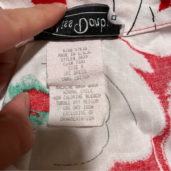 Vintage Miss Dorby Colorful Floral Midi Dress Size 8 Tea length red,yellow, blue - Picture 11 of 11